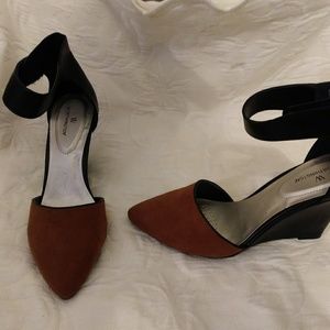 Black and Brown Wedges by Worthington